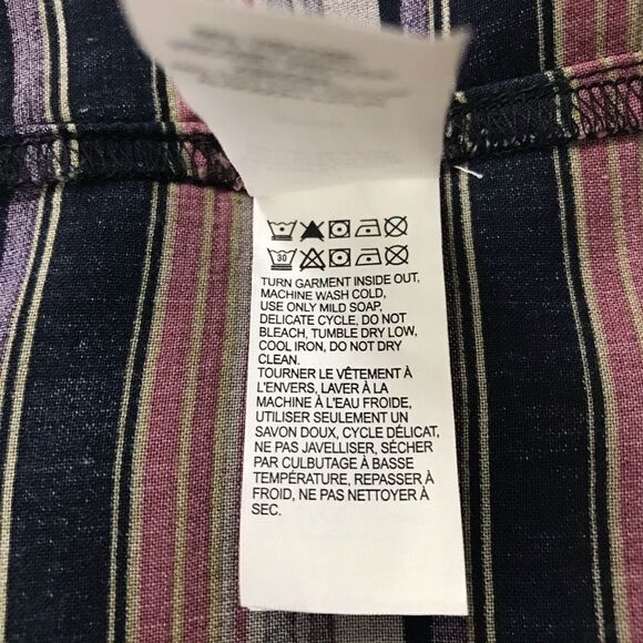 Lucky Brand off-shoulder striped frayed edge blouse size S - Picture 5 of 9